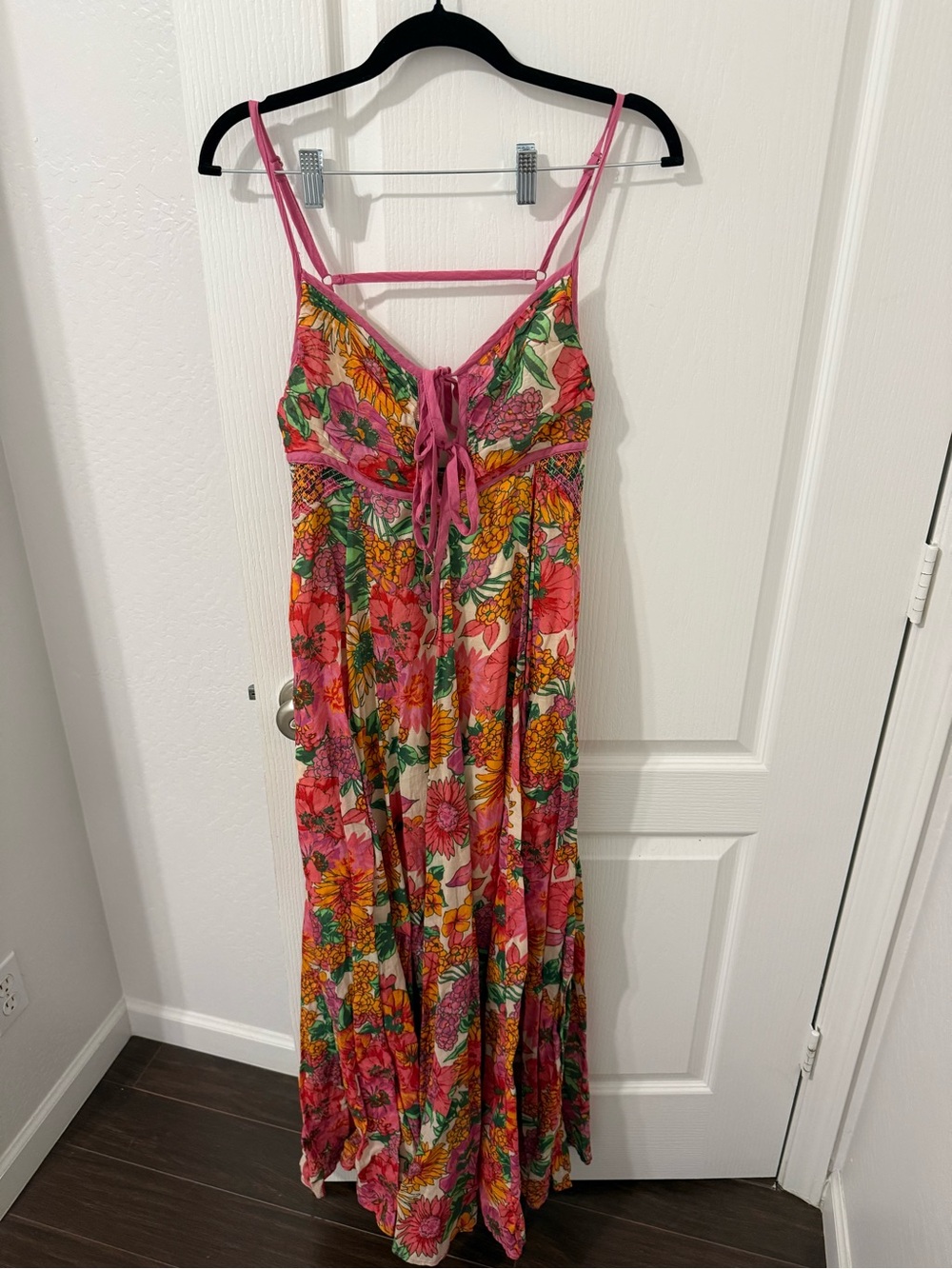 Free People Dream Weaver Maxi Dress, Pink Floral - Picture 4 of 9